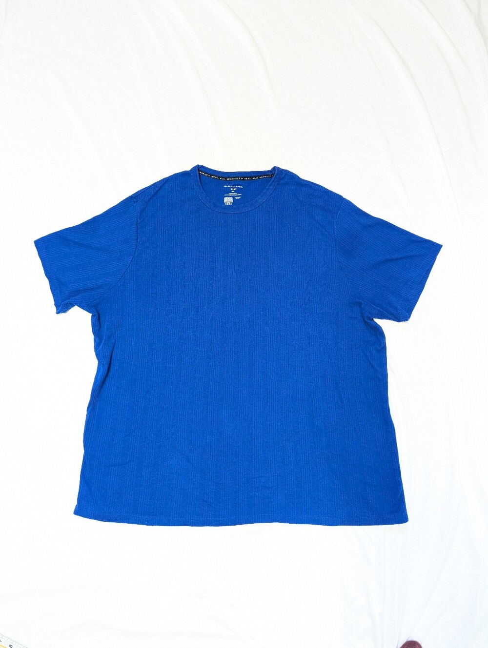 Shaquille O'Neal Royal Blue Ribbed Crew Neck Short Sleeve‎ T-shirt 4X SEE